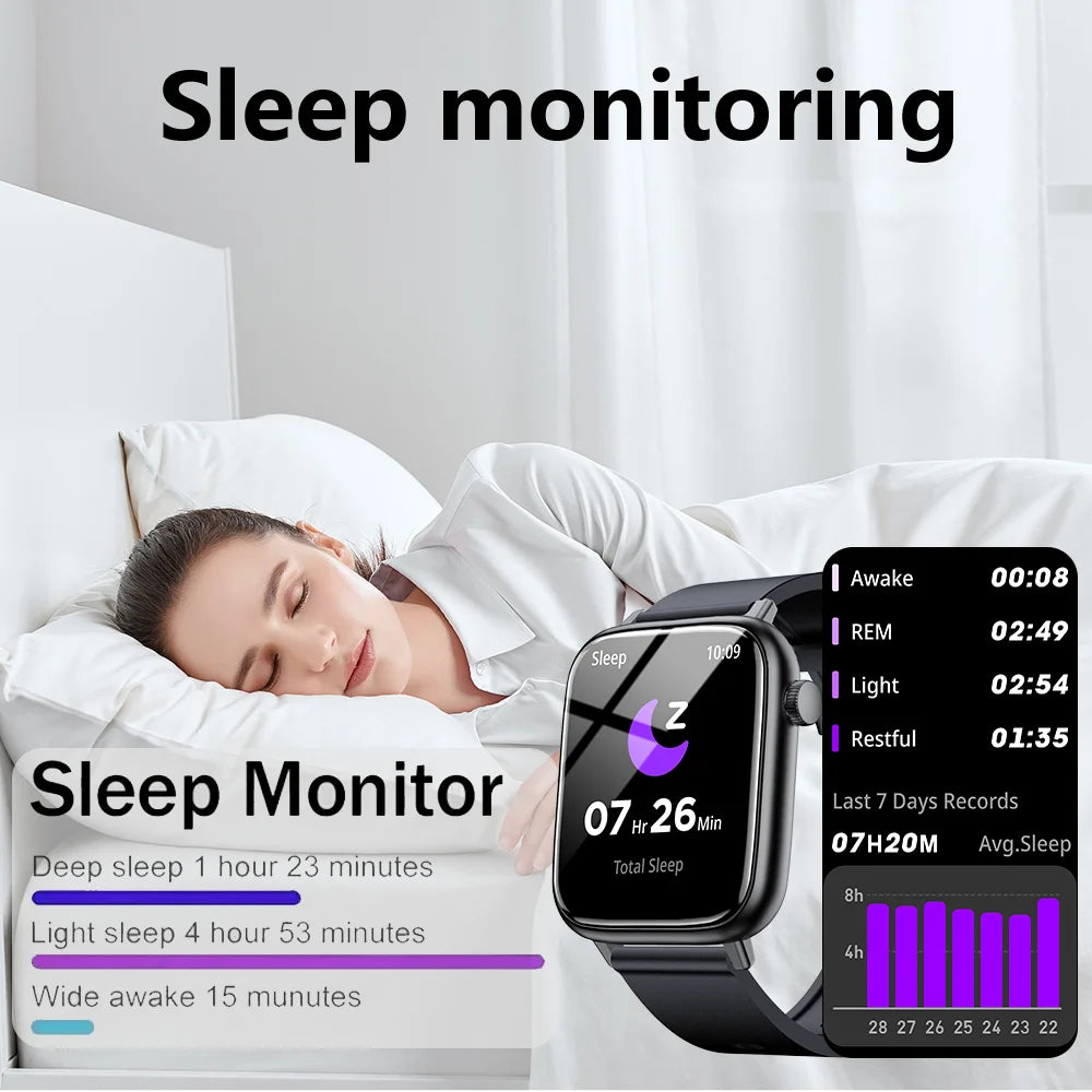 LAXASFIT Bluetooth Talk Smart Watch Message Reminder Sleep Monitoring