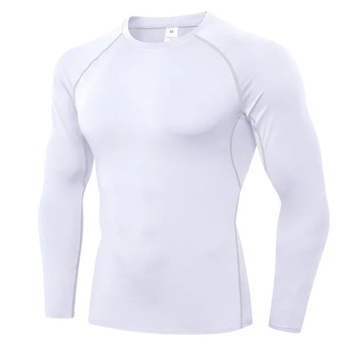 Men's Compression Shirts Longs Sleeve Workout Gym T-Shirt Running Tops