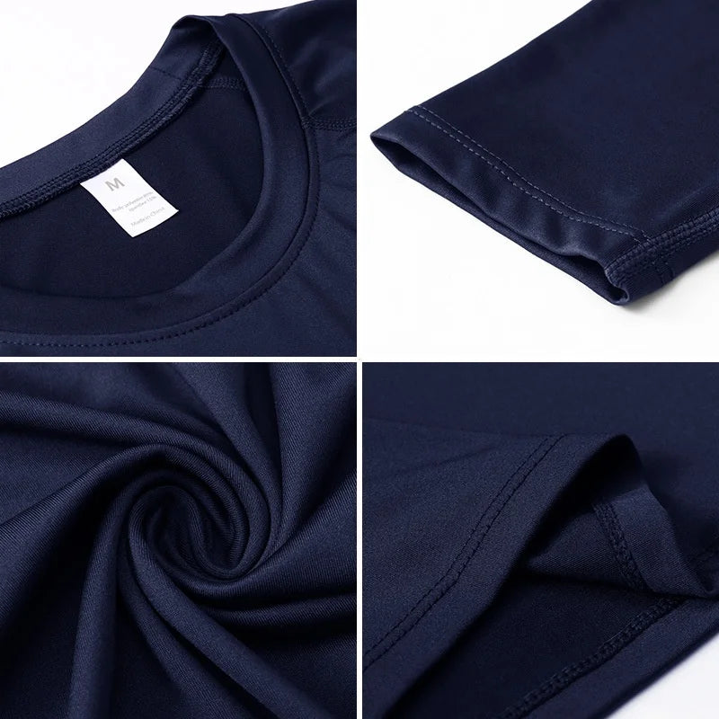 Men's Compression Shirts Longs Sleeve Workout Gym T-Shirt Running Tops